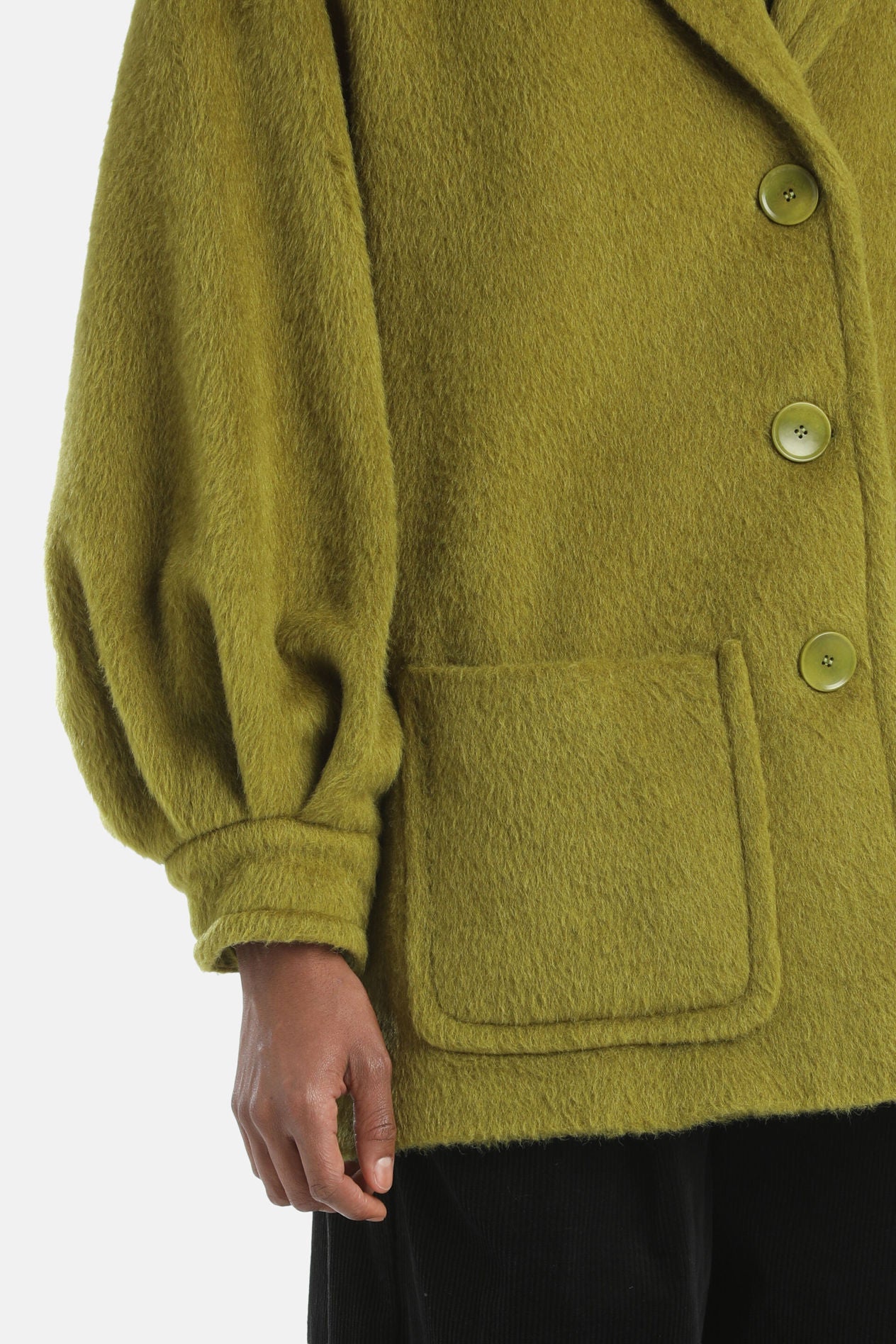 Luisa Spagnoli_Verde Oliva_Scaltrezza - Wool and Alpaca Peacoat_SCALTREZZA_0592_04