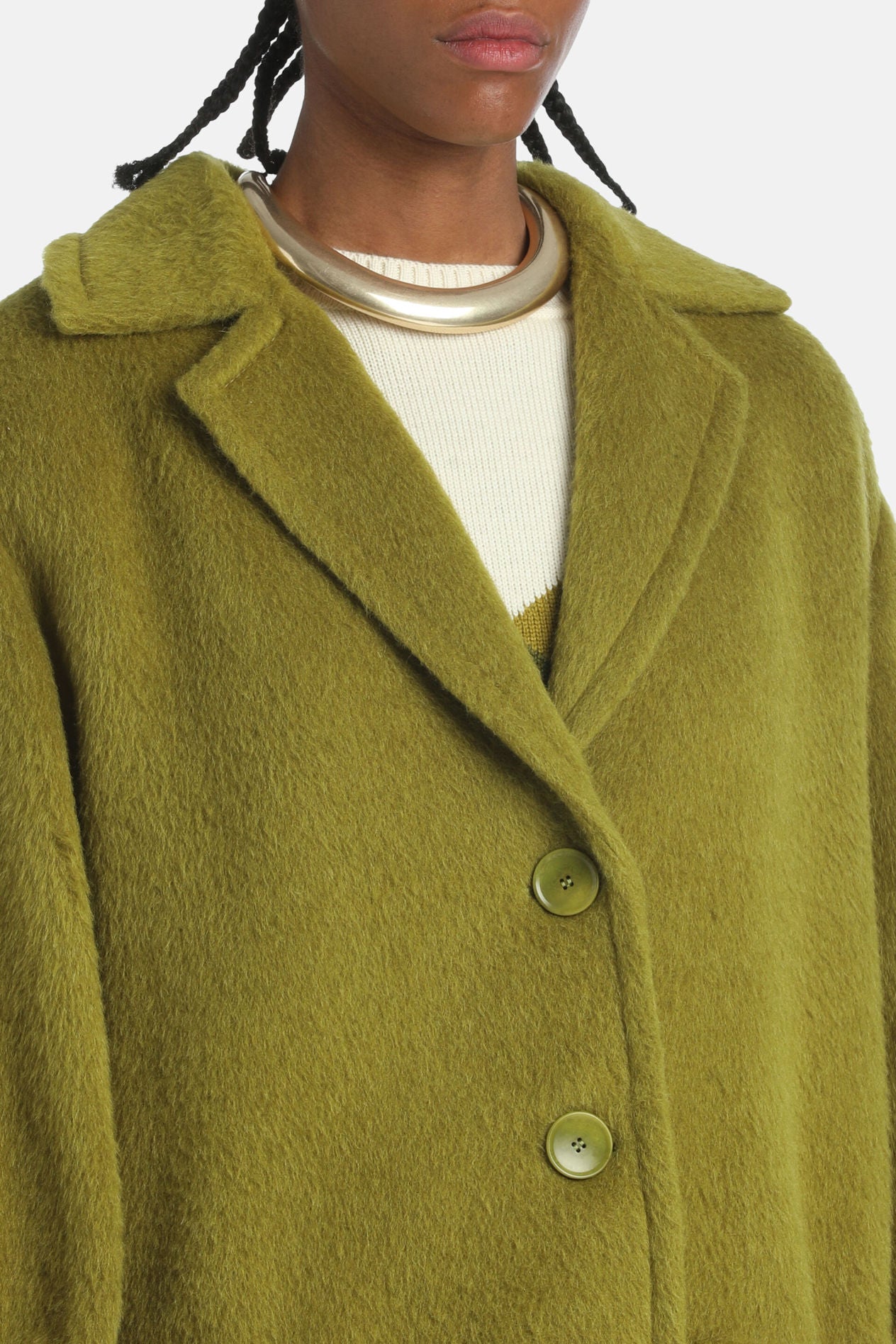 Luisa Spagnoli_Verde Oliva_Scaltrezza - Wool and Alpaca Peacoat_SCALTREZZA_0592_05