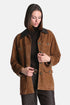Luisa Spagnoli Tabacco/Marrone Women Scanio Suede Caban with Heraldic Buttons SKU: SCANIO_2219 0908 Image 01