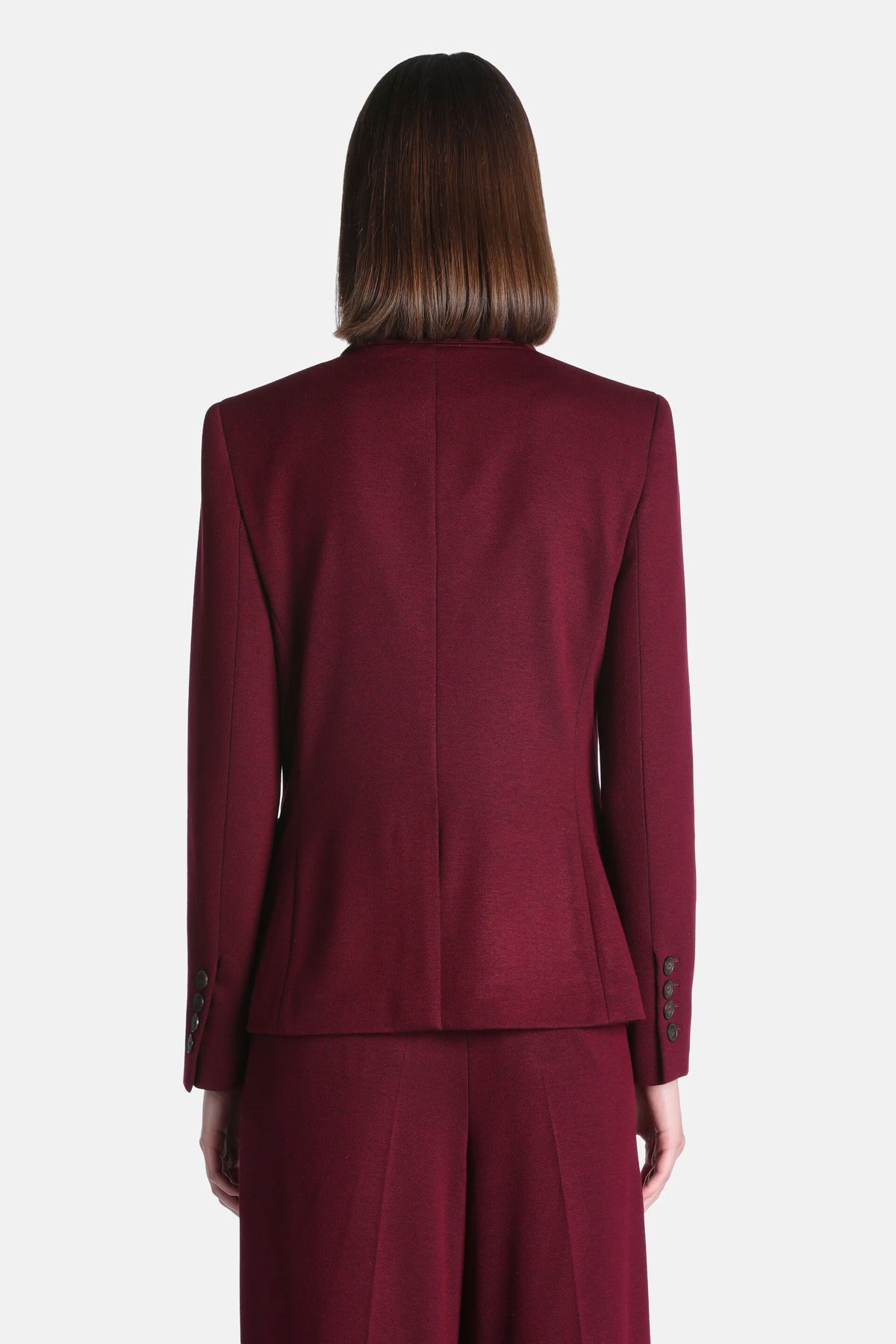 Luisa Spagnoli Vinaccia Women Schedario - Double-Breasted Textured Jacket SKU: SCHEDARIO_2453 Image 02