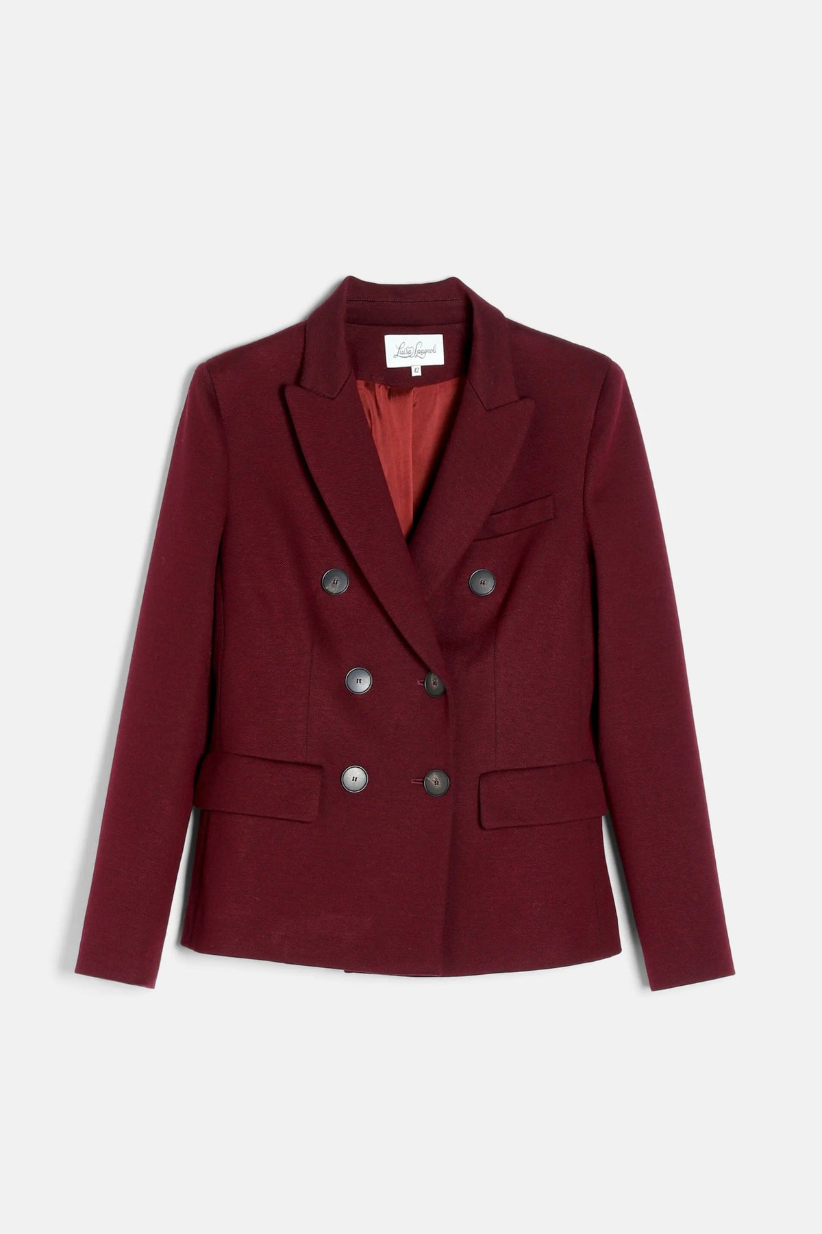 Luisa Spagnoli Vinaccia Women Schedario - Double-Breasted Textured Jacket SKU: SCHEDARIO_2453 Image 05