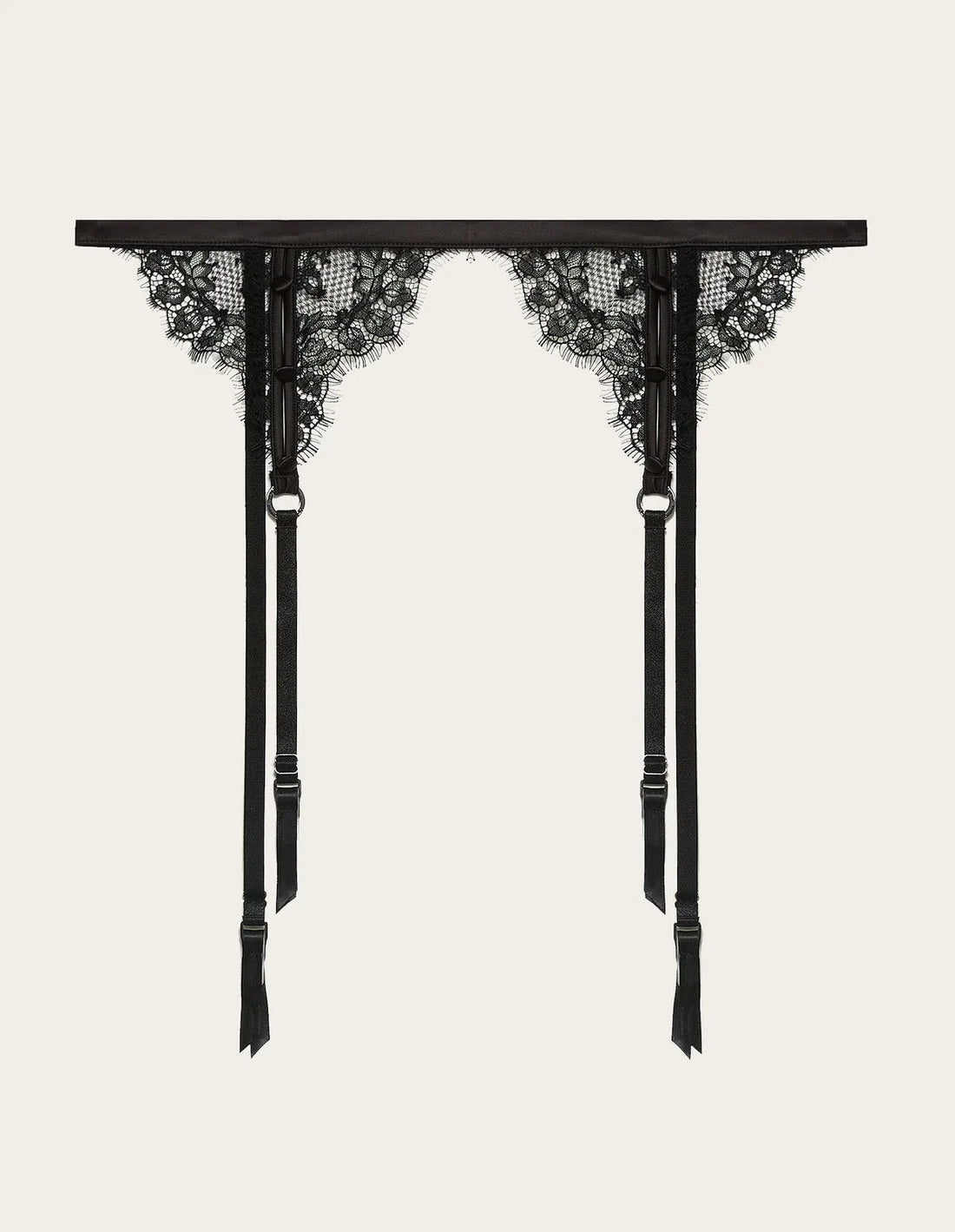 Yamamay_Black_Adjustable Lace Garter Belt with Cutout Details Ð Priv� Kylie_SCZD183001_072_05