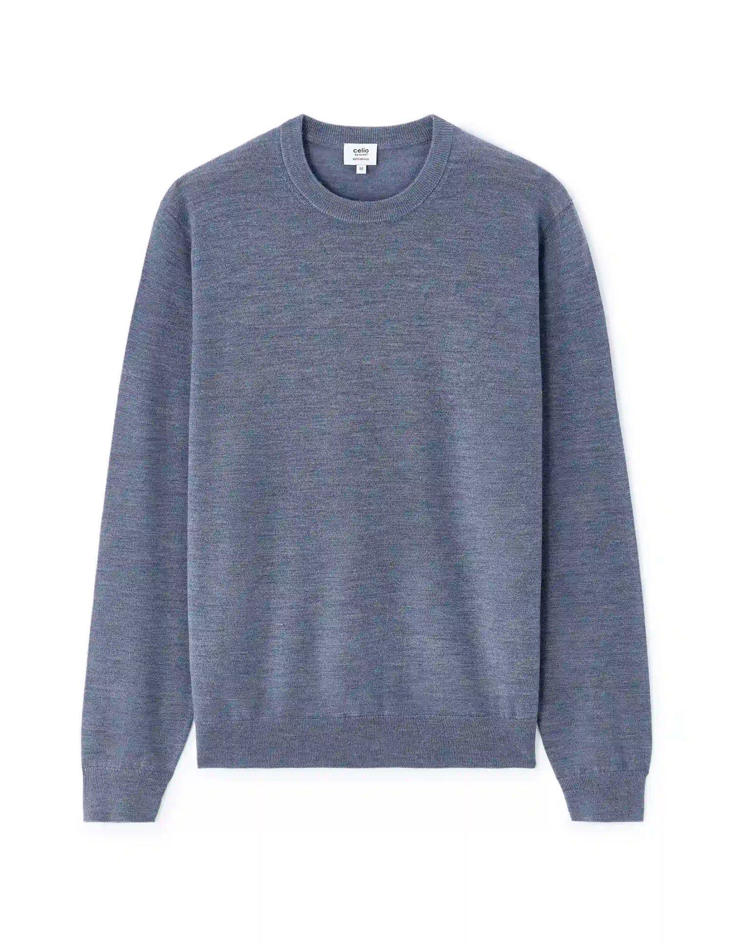 Celio_Dark Storm_100% Merino Wool Crew Neck Sweater_SEMERIROND_DARK STORM_07