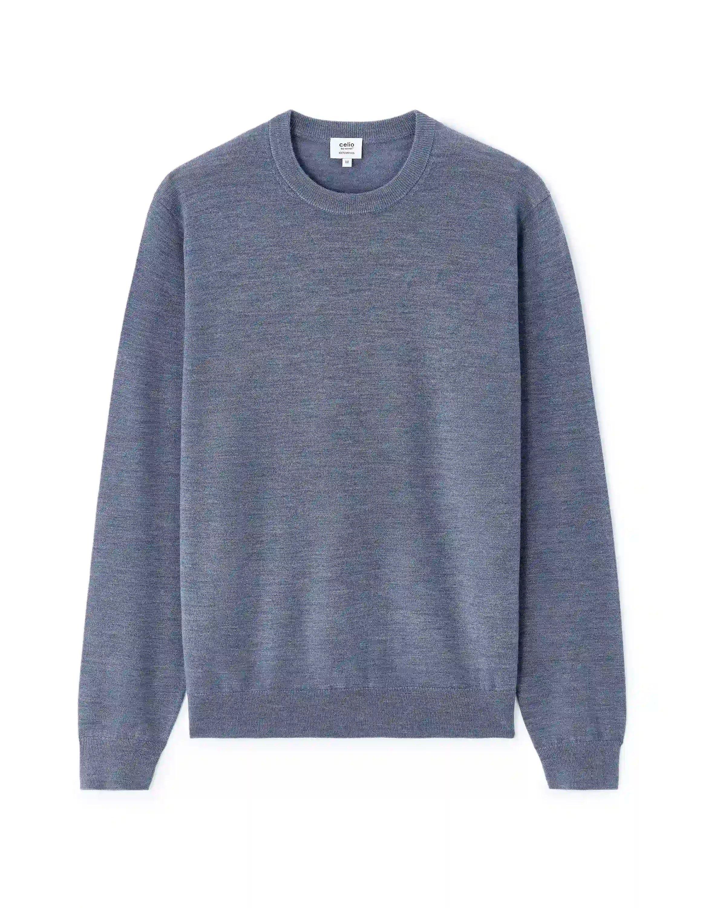 Celio_Dark Storm_100% Merino Wool Crew Neck Sweater_SEMERIROND_DARK STORM_07
