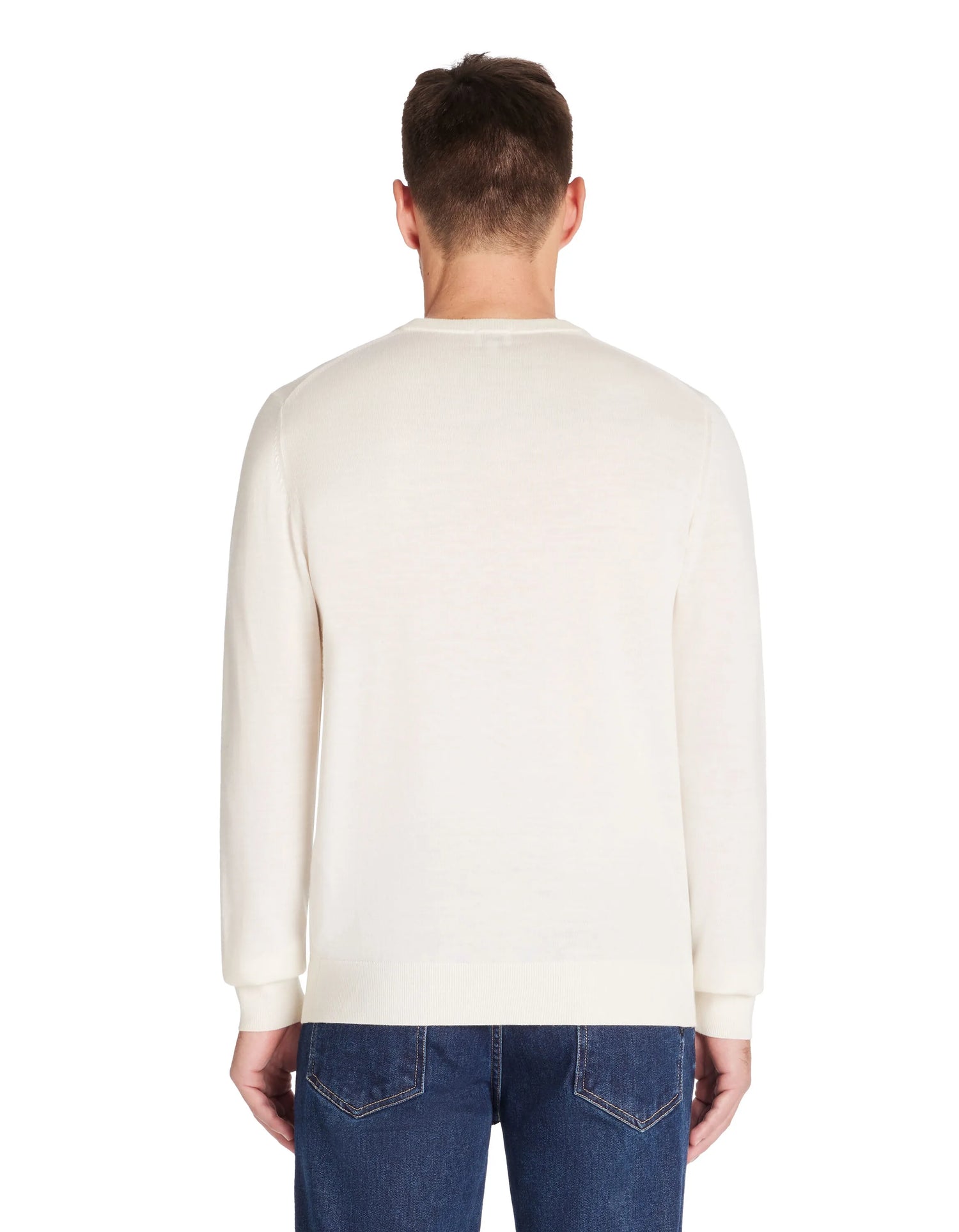 Celio_Ecru 02_100% Merino Wool Crew Neck Sweater_SEMERIROND_ECRU 02_03