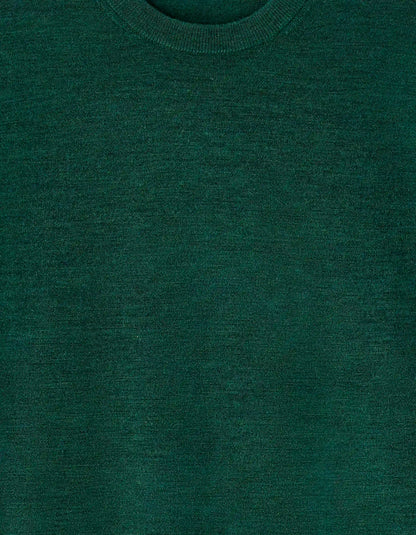 Celio_Vert Fonce 02_100% Merino Wool Crew Neck Sweater_SEMERIROND_VERT FONCE 02_05