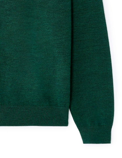 Celio_Vert Fonce 02_100% Merino Wool Crew Neck Sweater_SEMERIROND_VERT FONCE 02_06