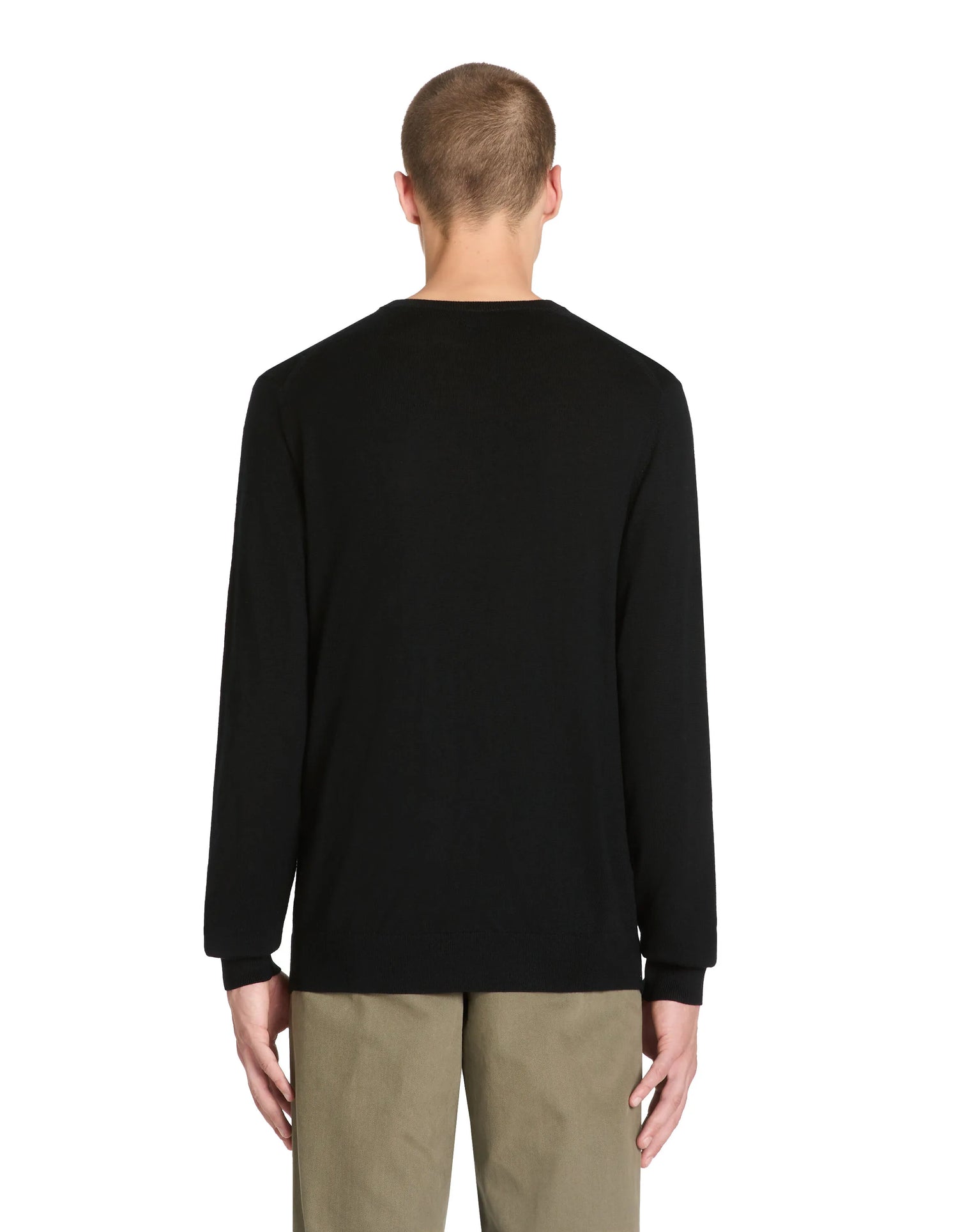 Celio_Black_100% Merino Wool V-Neck Sweater_SEMERIV_BLACK_03