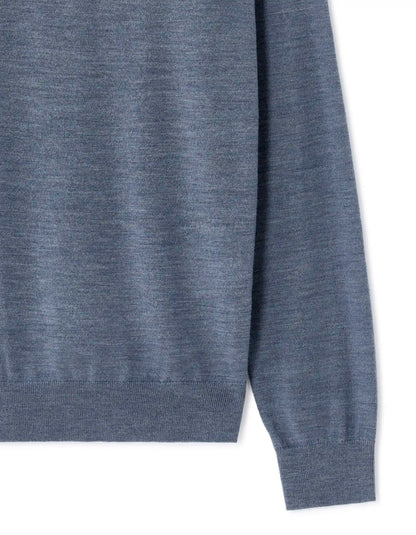 Celio_Dark Storm_100% Merino Wool V-Neck Sweater_SEMERIV_DARK STORM_06