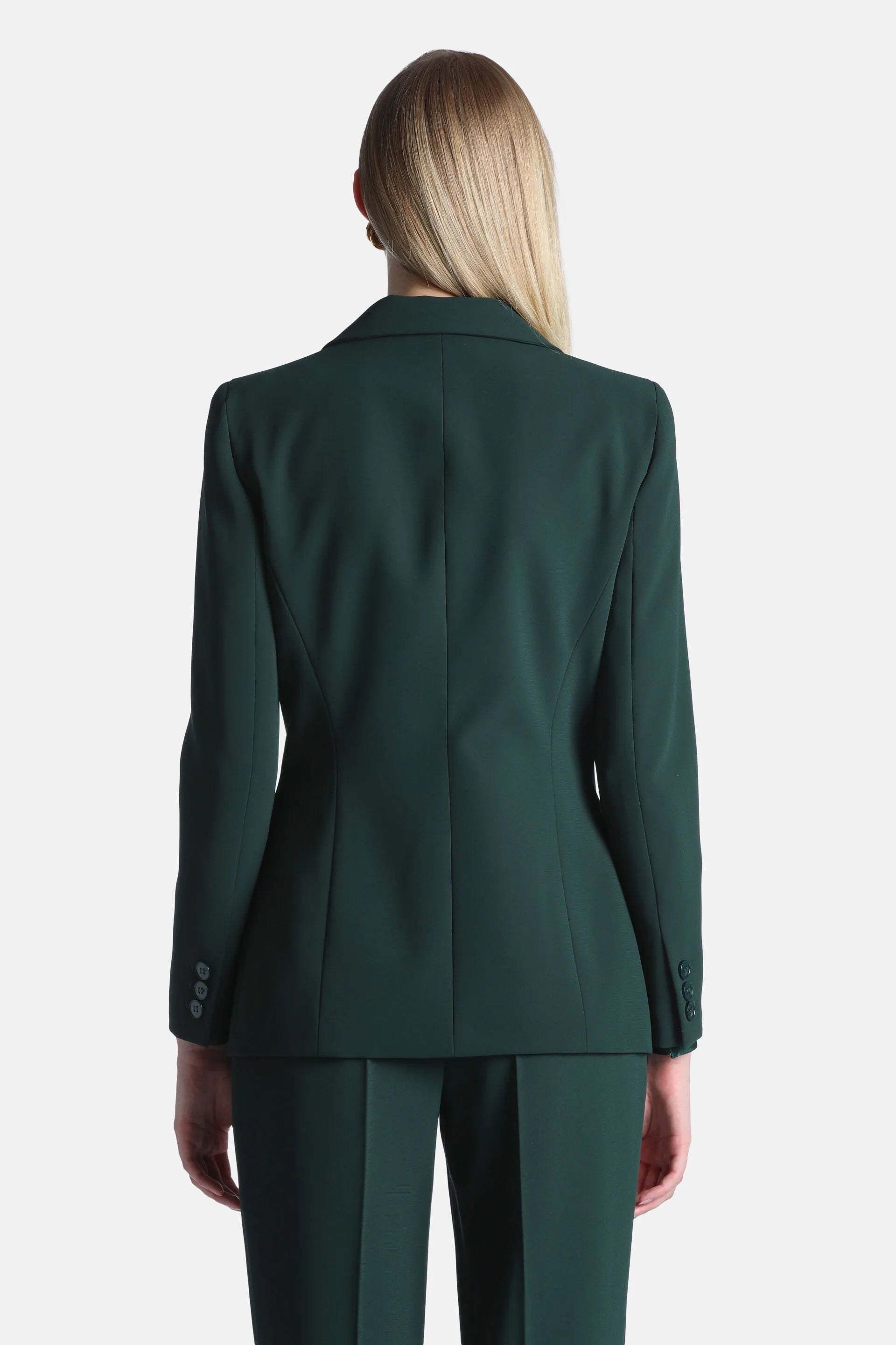 Luisa Spagnoli Verde Bottiglia Women Serafica - Double-Breasted Blazer SKU: SERAFICA_2046 Image 03