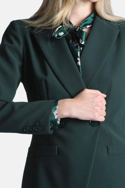 Luisa Spagnoli Verde Bottiglia Women Serafica - Double-Breasted Blazer SKU: SERAFICA_2046 Image 05