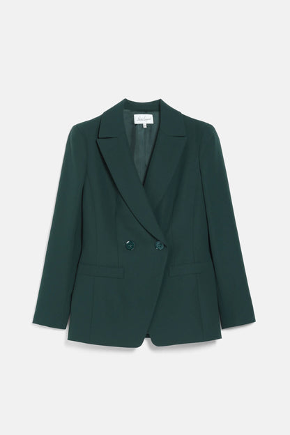 Luisa Spagnoli Verde Bottiglia Women Serafica - Double-Breasted Blazer SKU: SERAFICA_2046 Image 07