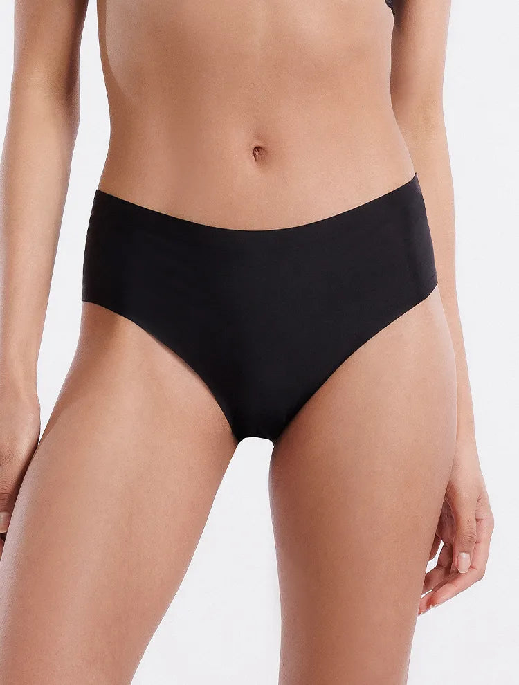 Marie France_Black_No Show Lasercut High Waist Slip_SLHIGHWAISTLASERCUT_Black_01