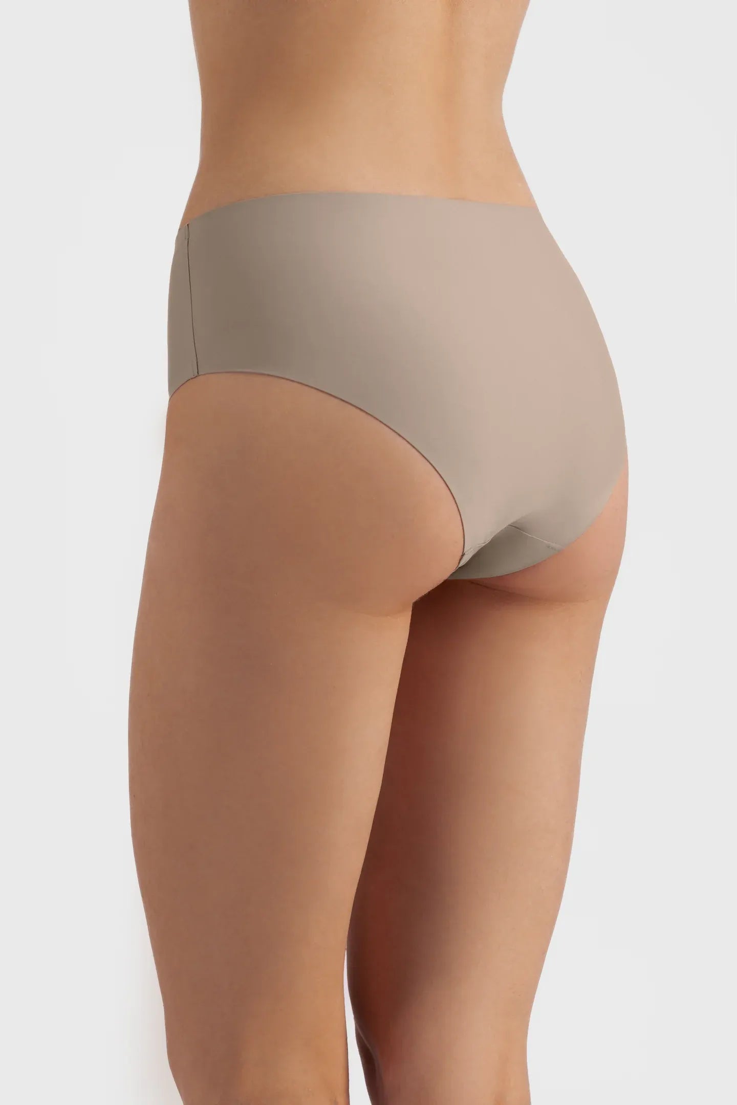 Marie France Greige Women Seamless High Waist Slip SKU: SLSEAMLESSHIGHWAISTS_Greige Image 02