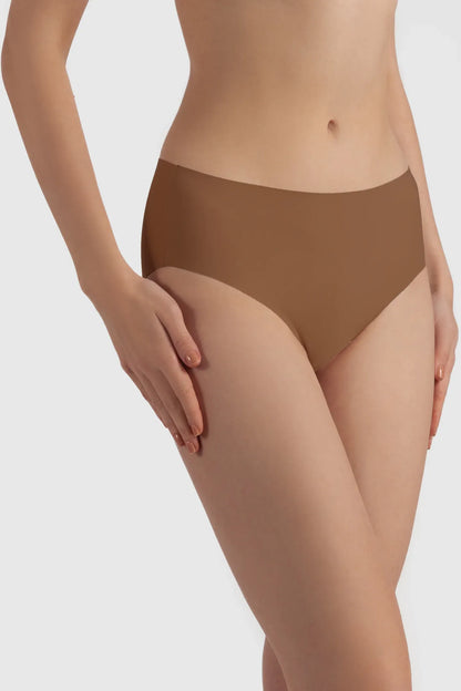 Marie France Cacao Women Seamless High Waist Slip SKU: SLSEAMLESSHIGHWAISTS_cacao Image 01