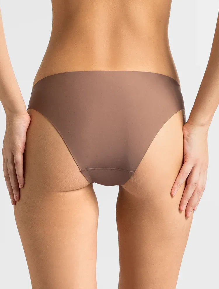 Marie France Cacao Women Seamless Laser-Cut No-Panty-Line Brief SKU: SLSEAMLESSSLIP_cacao Image 02