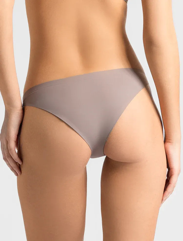 Marie France Greige Women Seamless No-Show Stretch Tanga Brief SKU: SLSEAMLESSTANGUA_greige Image 02