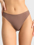 Marie France Cacao Women No-Show Laser-Cut Microfiber Seamless Thong SKU: SLSEAMLESSTHONG_cacao Image 01