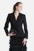 Luisa Spagnoli Nero Women Soana Elegant Minimalist Blazer SKU: SOANA_0101 Image 01