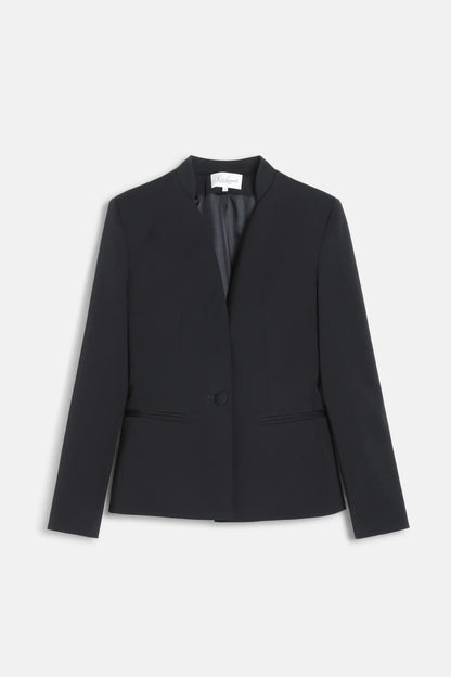 Luisa Spagnoli Nero Women Soana Elegant Minimalist Blazer SKU: SOANA_0101 Image 06