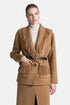 Luisa Spagnoli Caramello Women Solero Fringed Wool Jacket SKU: SOLERO_2344 Image 02