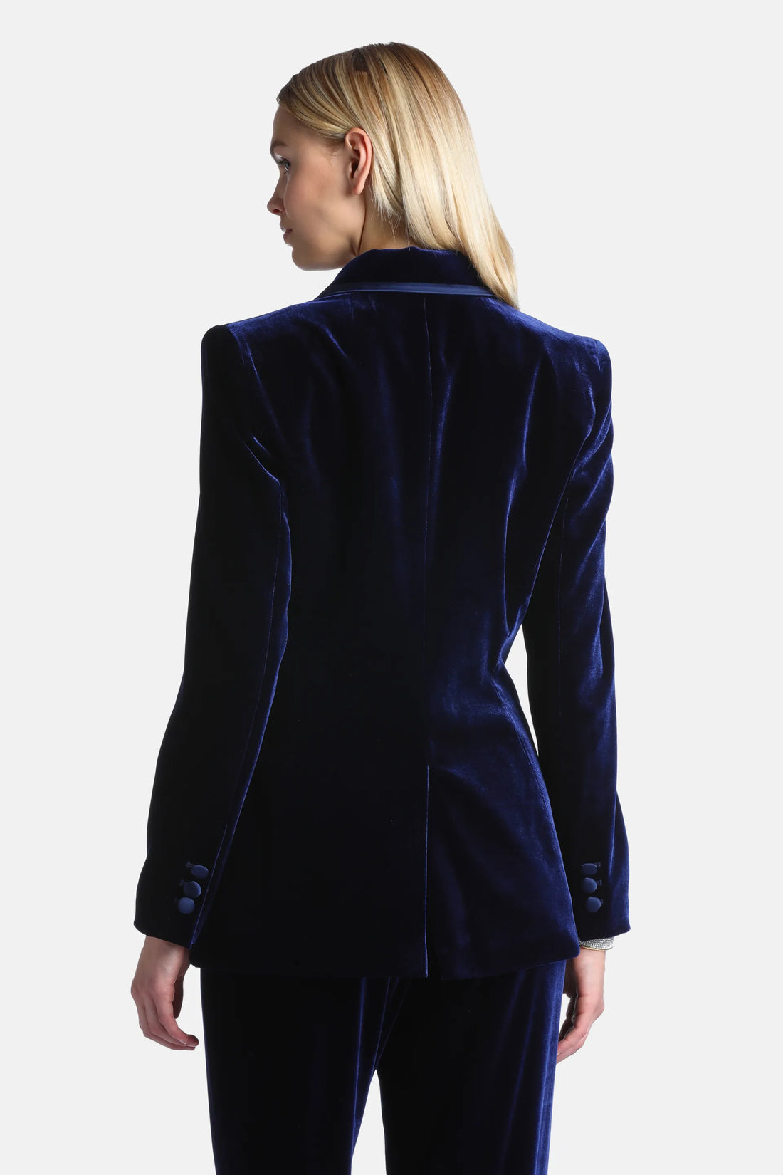 Luisa Spagnoli Blu/Blu Women Solvente Elegant Silk and Viscose Blazer SKU: SOLVENTE_1221 1221 Image 02