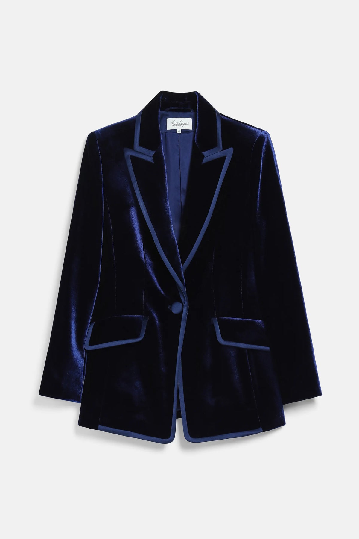Luisa Spagnoli Blu/Blu Women Solvente Elegant Silk and Viscose Blazer SKU: SOLVENTE_1221 1221 Image 06