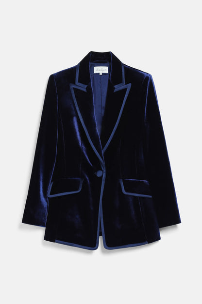 Luisa Spagnoli Blu/Blu Women Solvente Elegant Silk and Viscose Blazer SKU: SOLVENTE_1221 1221 Image 06