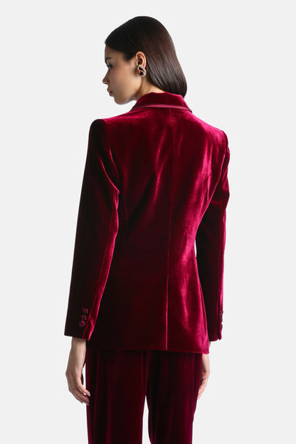 Luisa Spagnoli Rubino/Rubino Women Solvente Elegant Silk and Viscose Blazer SKU: SOLVENTE_2446 2446 Image 03