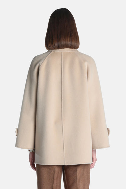 Luisa Spagnoli Beige Women Soppalco - Wool Peacoat SKU: SOPPALCO_1153 Image 02
