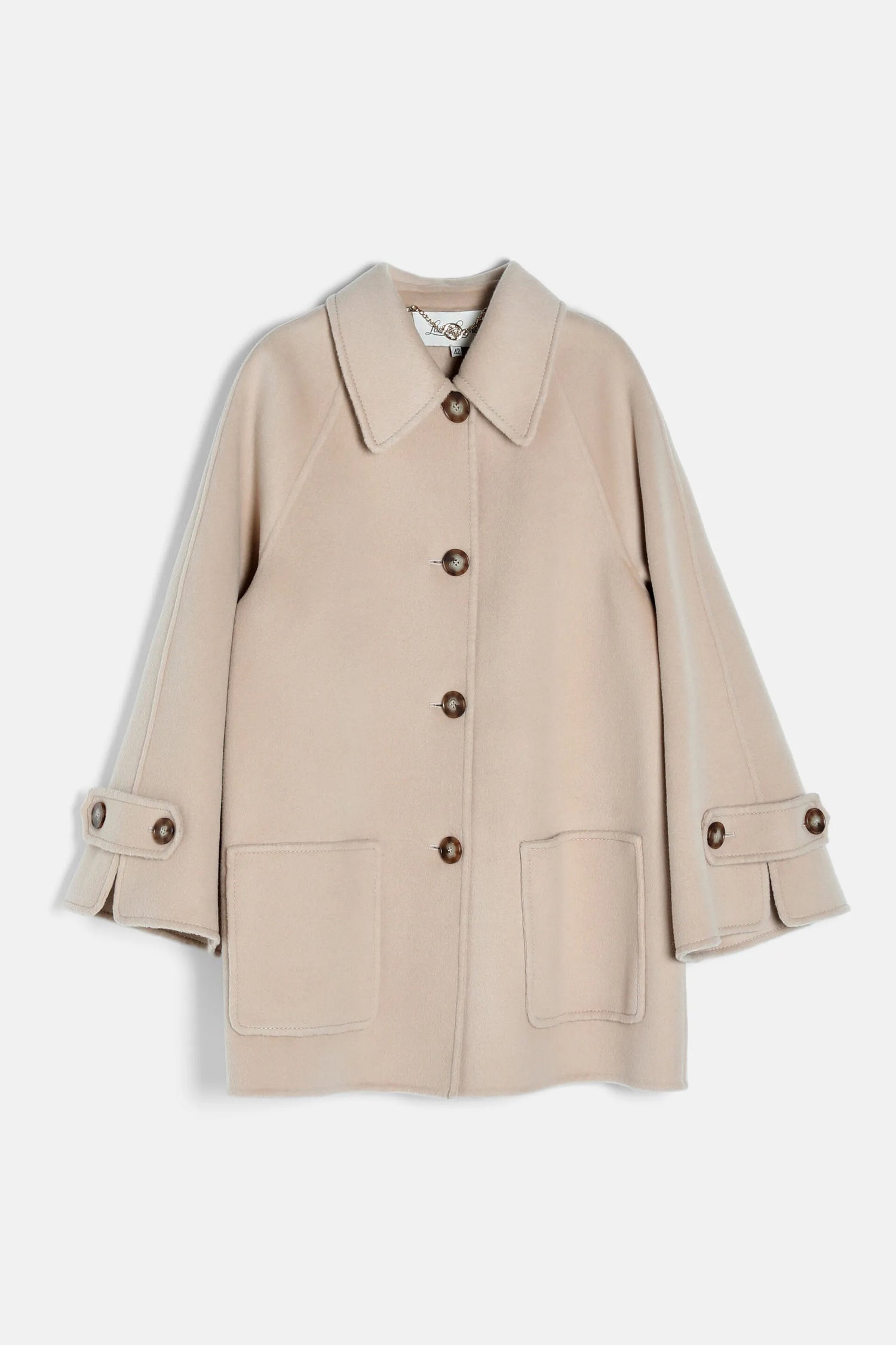 Luisa Spagnoli Beige Women Soppalco - Wool Peacoat SKU: SOPPALCO_1153 Image 06