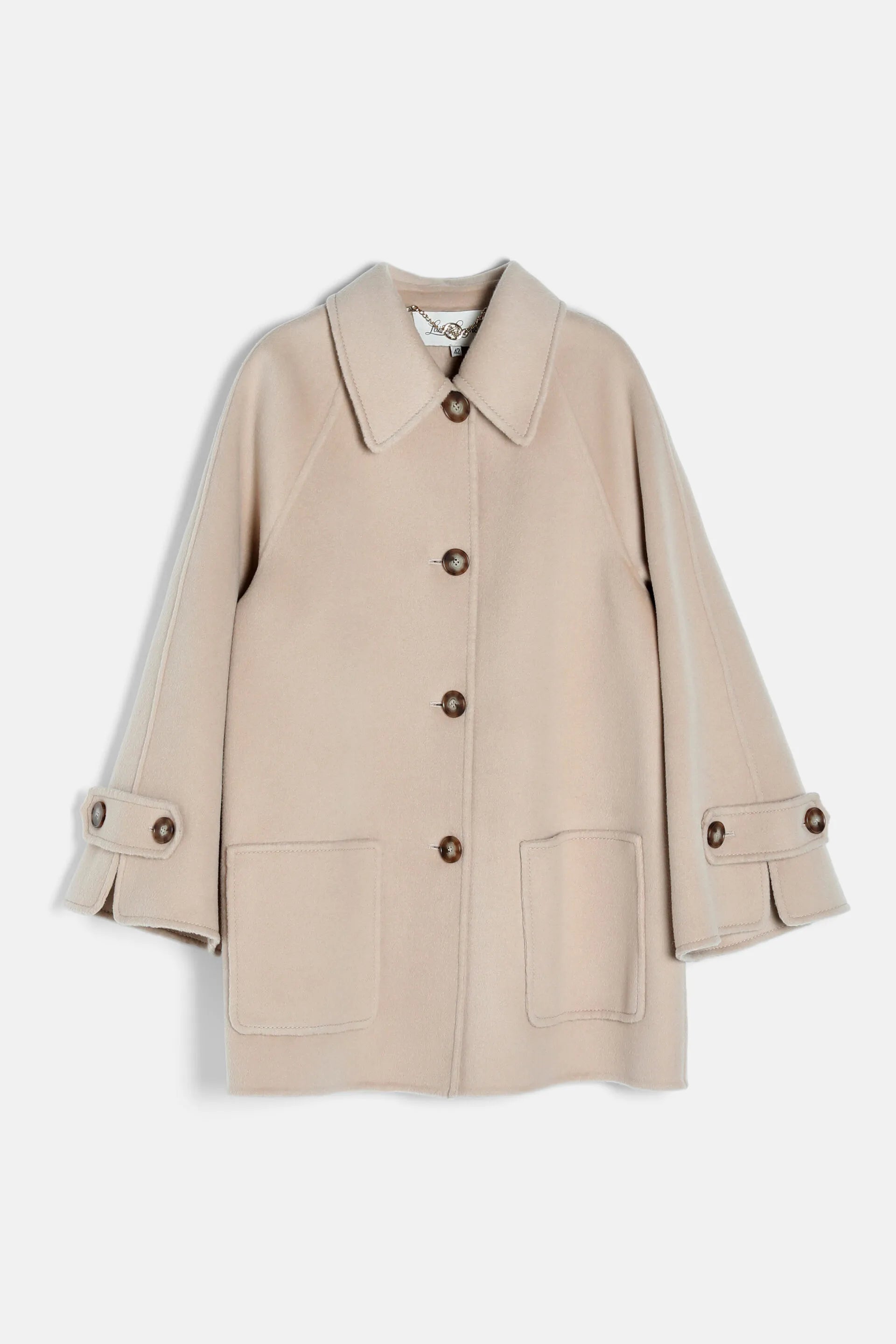 Luisa Spagnoli Beige Women Soppalco - Wool Peacoat SKU: SOPPALCO_1153 Image 06