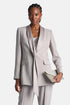 Luisa Spagnoli Platino/Platino Women Spazzola - Elegant Ruffle-Trimmed Blazer SKU: SPAZZOLA_1133 1133 Image 01