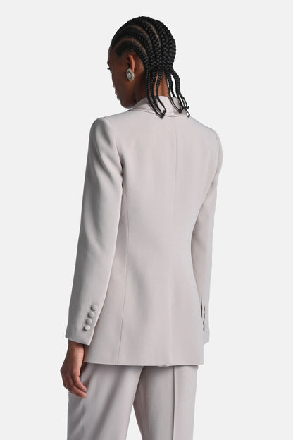 Luisa Spagnoli Platino/Platino Women Spazzola - Elegant Ruffle-Trimmed Blazer SKU: SPAZZOLA_1133 1133 Image 02