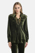 Luisa Spagnoli_Green_Spettacolo - Elegant Velvet Shirt_SPETTACOLO_1741_01