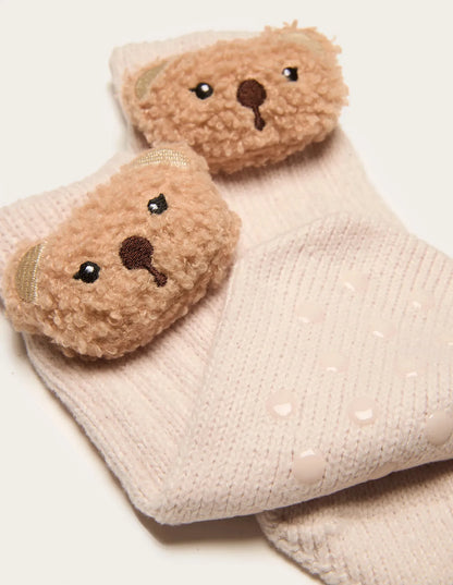 Yamamay_Almond_Non-Slip Socks For Girls Ð Teddy Spa Time_SPFA183001_244_02