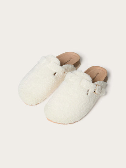 Yamamay_Almond_Teddy Fabric Slippers with Buckle Mix And Match_SPFD184010_244_02