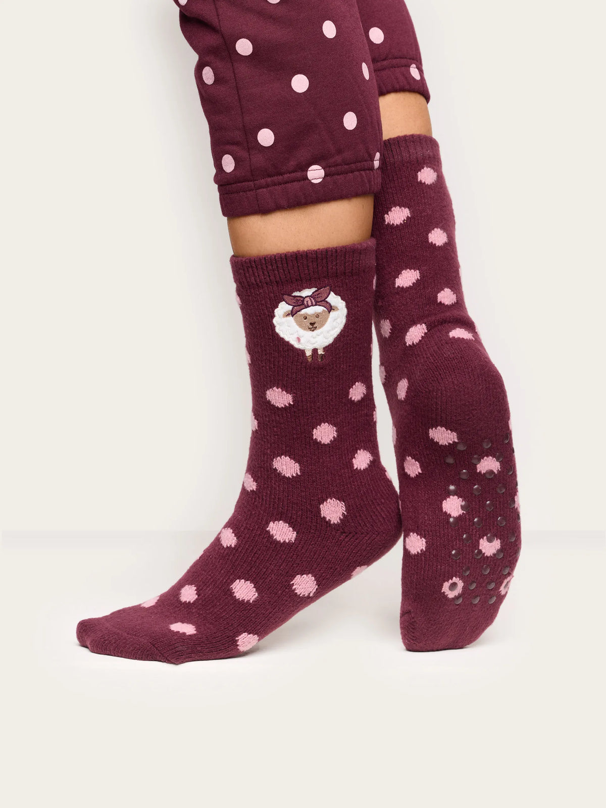 Yamamay PRINTED Women Anti Skid Socks - Curly and Cute SKU: SPFD193005_128 Image 02
