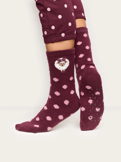 Yamamay PRINTED Women Anti Skid Socks - Curly and Cute SKU: SPFD193005_128 Image 02