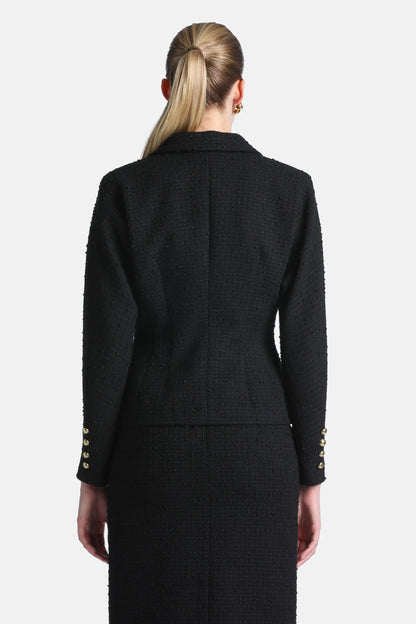 Luisa Spagnoli Nero Women Spidy - Cropped BouclŽ Jacket SKU: SPIDY_0101 Image 02