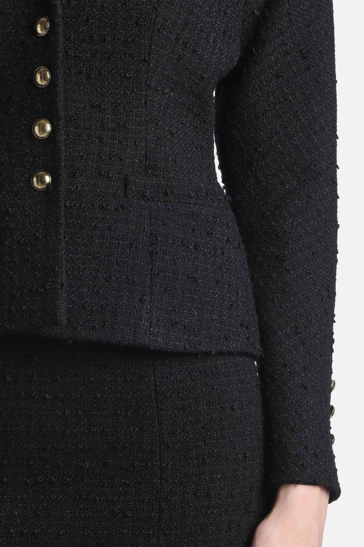 Luisa Spagnoli Nero Women Spidy - Cropped BouclŽ Jacket SKU: SPIDY_0101 Image 04