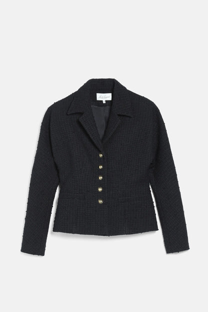 Luisa Spagnoli Nero Women Spidy - Cropped BouclŽ Jacket SKU: SPIDY_0101 Image 06