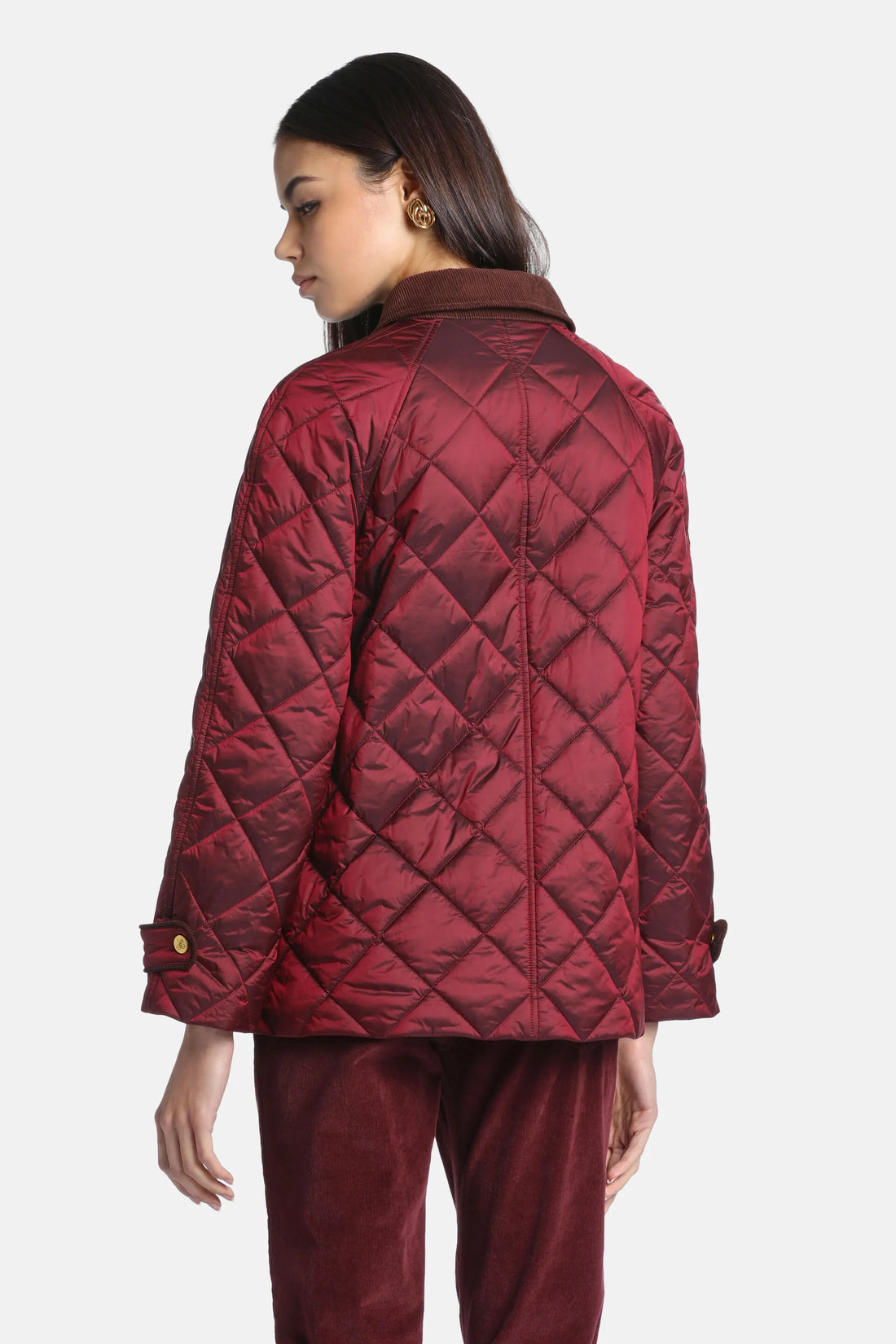 Luisa Spagnoli Bordeaux/Marrone Women Statuetta - Quilted Husky Jacket SKU: STATUETTA_2418 0931 Image 02