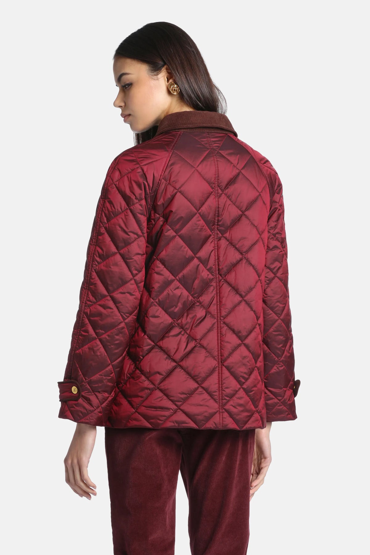 Luisa Spagnoli Bordeaux/Marrone Women Statuetta - Quilted Husky Jacket SKU: STATUETTA_2418 0931 Image 02