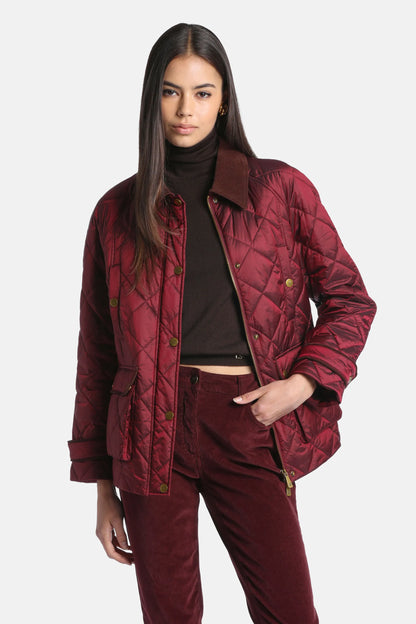 Luisa Spagnoli Bordeaux/Marrone Women Statuetta - Quilted Husky Jacket SKU: STATUETTA_2418 0931 Image 05