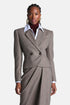 Luisa Spagnoli Var Spinro Fango Women Steffi Blazer with Oversized Shoulders - Fashion Show SKU: STEFFI_3467 Image 01