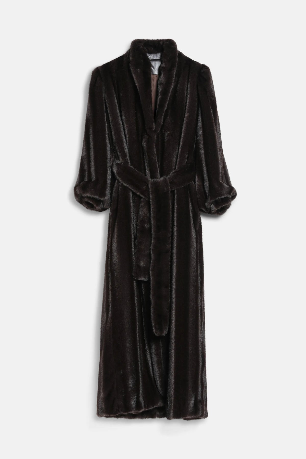 Luisa Spagnoli Marrone/Marrone Women Stelline Maxi Fur-Effect Coat - Fashion Show SKU: STELLINE_0910 0993 Image 07