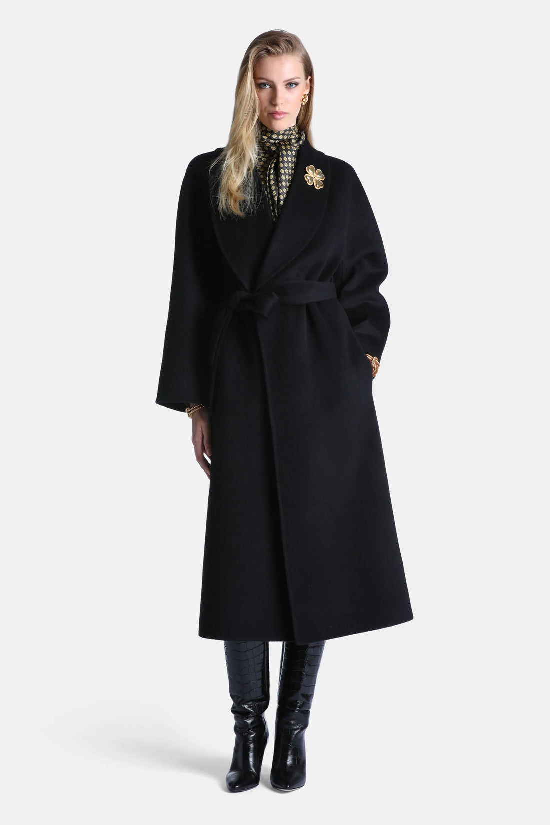 Luisa Spagnoli Nero Women Stenografo - Coat with Shawl Lapels SKU: STENOGRAFO_0101 Image 01