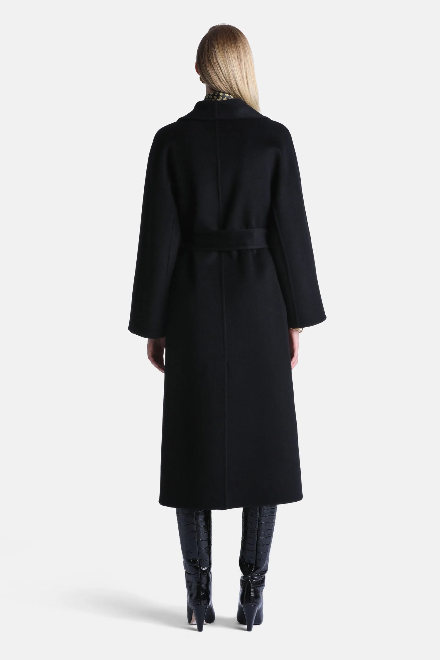 Luisa Spagnoli Nero Women Stenografo - Coat with Shawl Lapels SKU: STENOGRAFO_0101 Image 03