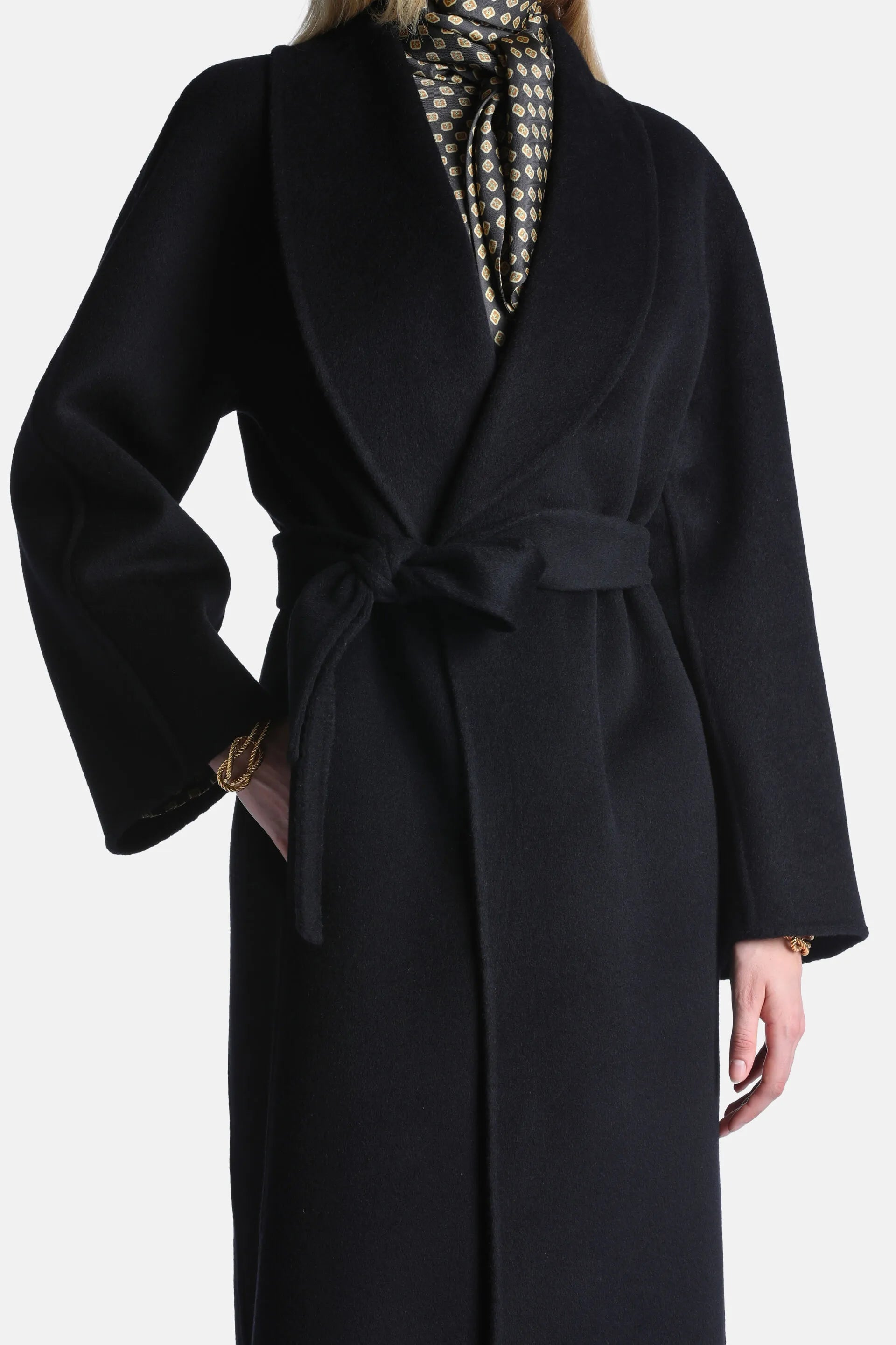 Luisa Spagnoli Nero Women Stenografo - Coat with Shawl Lapels SKU: STENOGRAFO_0101 Image 05